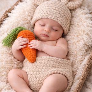 disfraz para bebe tejido de conejito